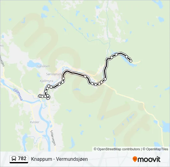 782 Bus Line Map