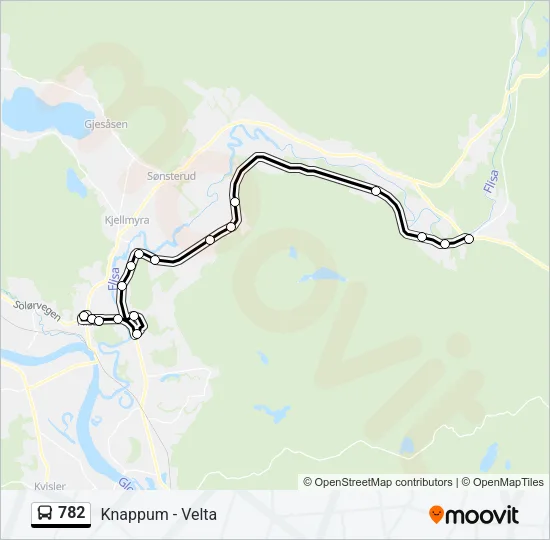 782 Bus Line Map