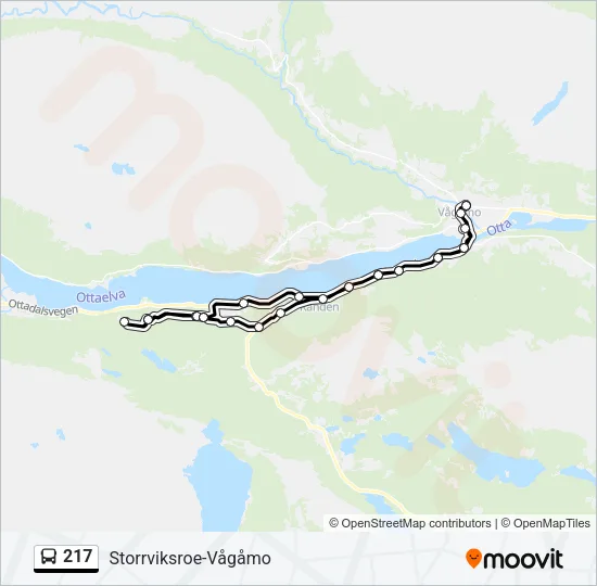 217 Bus Line Map