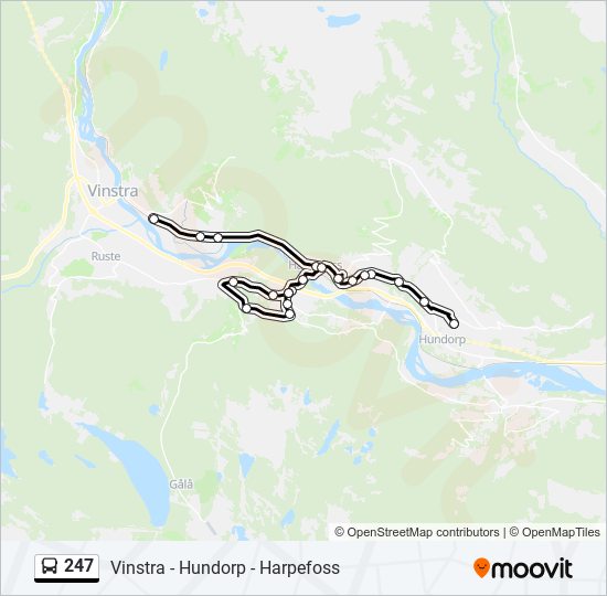 247 bus Line Map