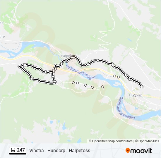 247 bus Line Map