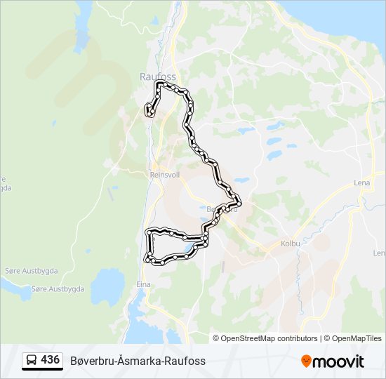 436 bus Line Map