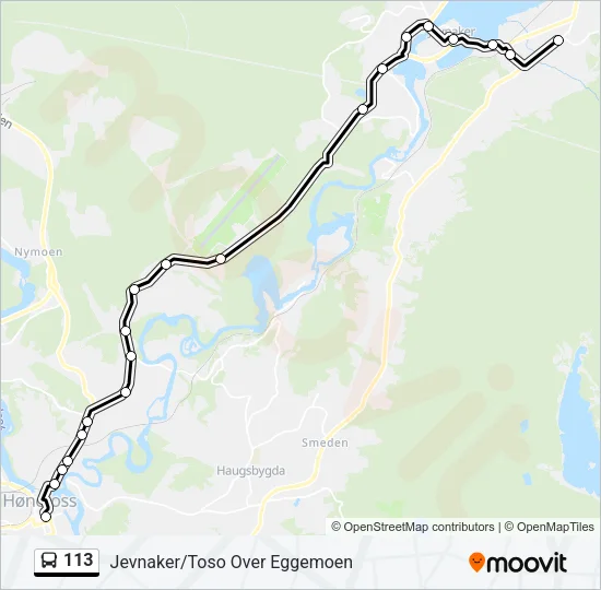113 Bus Line Map