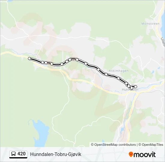 420 Bus Line Map