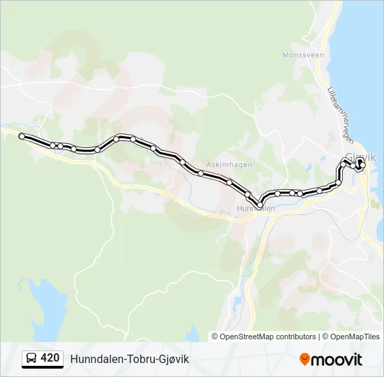 420 Bus Line Map
