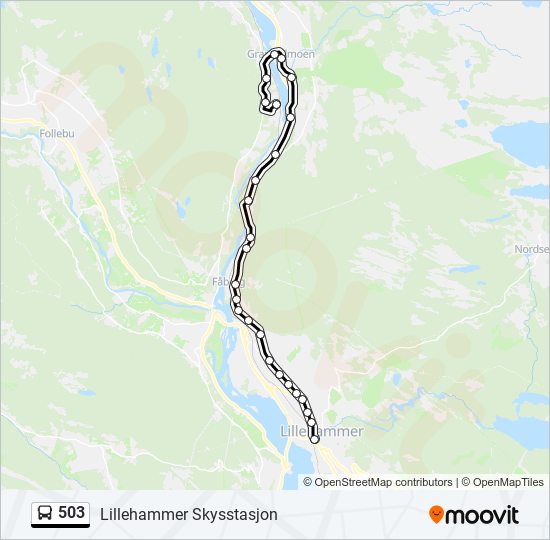 503 bus Line Map