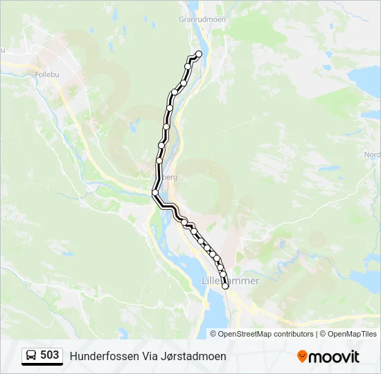 503 Bus Line Map