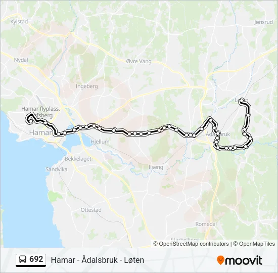 692 Bus Line Map