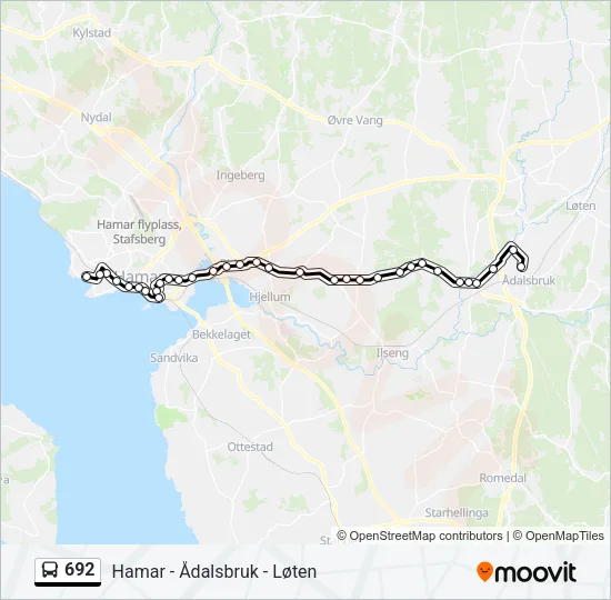 692 Bus Line Map