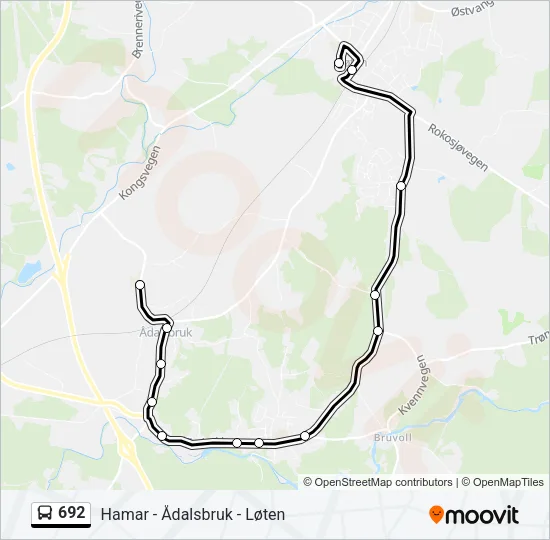 692 Bus Line Map