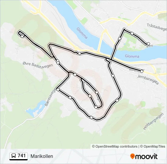741 Bus Line Map