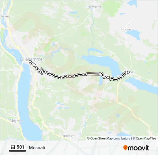 501 Bus Line Map