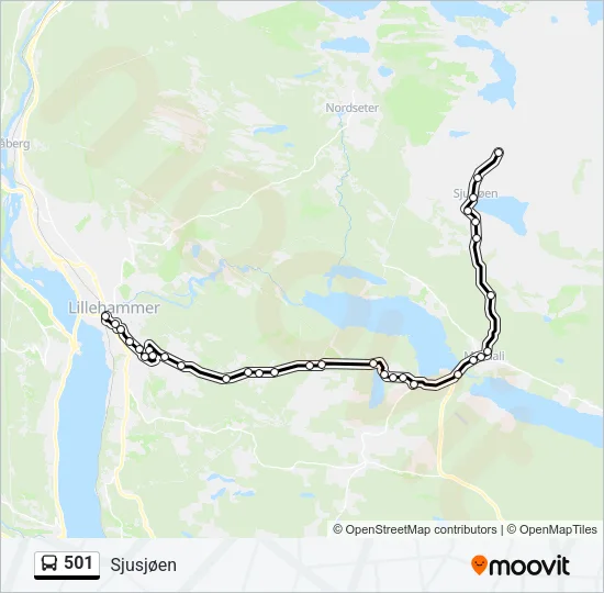501 Bus Line Map