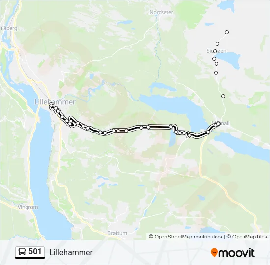 501 Bus Line Map