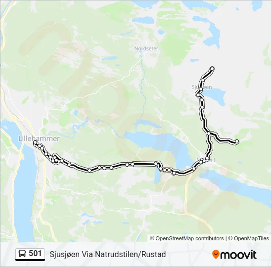 501 Bus Line Map