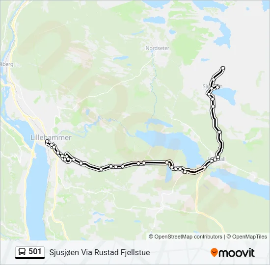 501 Bus Line Map