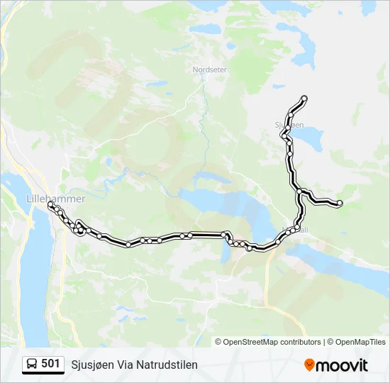 501 Bus Line Map