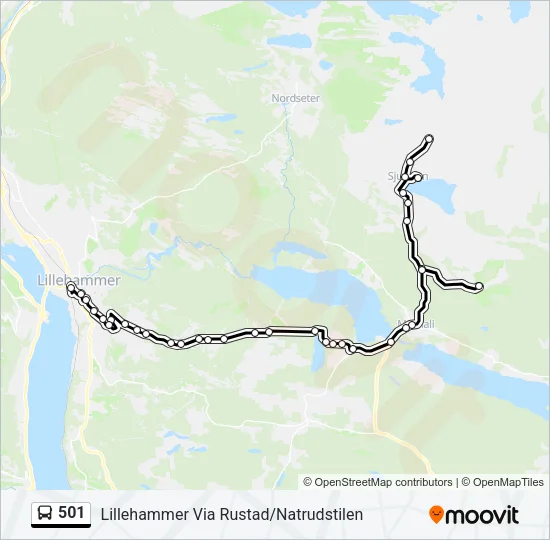 501 Bus Line Map