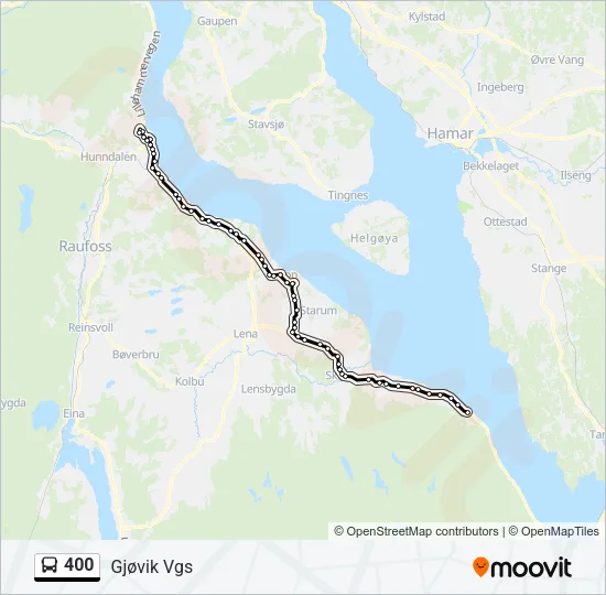 400 Bus Line Map
