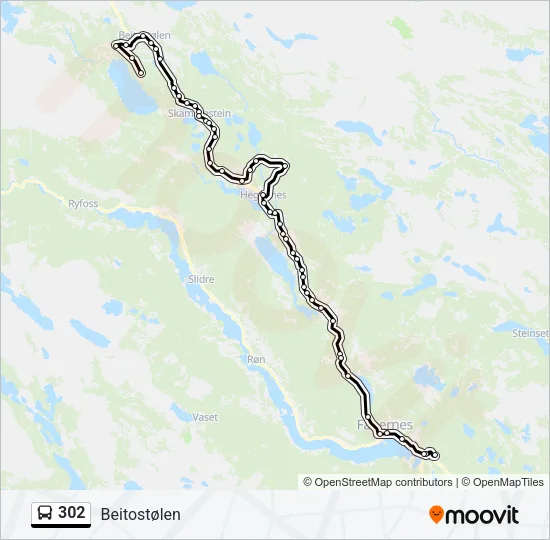 302 Bus Line Map