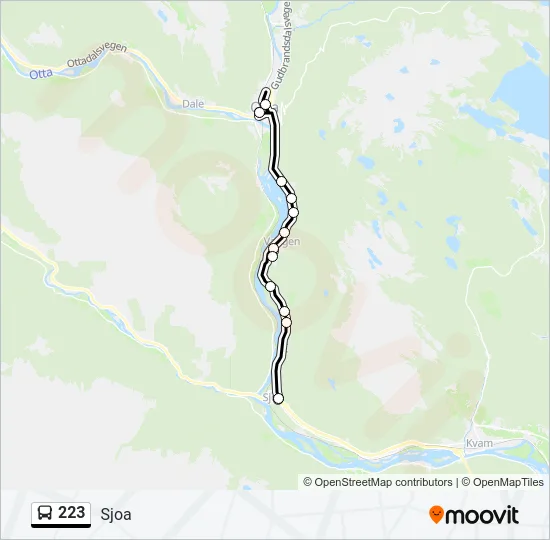 223 Bus Line Map