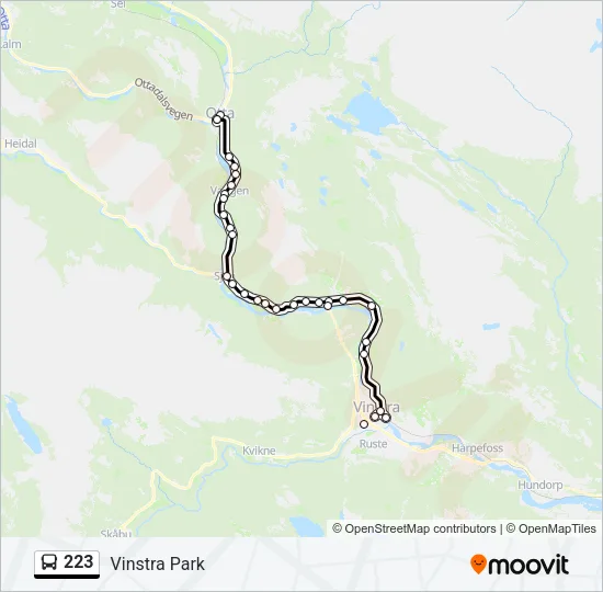 223 Bus Line Map