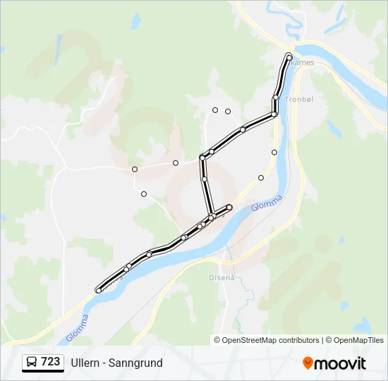 723 Bus Line Map