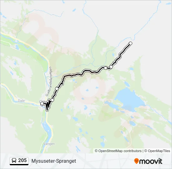 205 Bus Line Map
