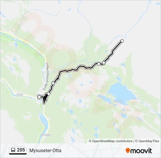 205 Bus Line Map
