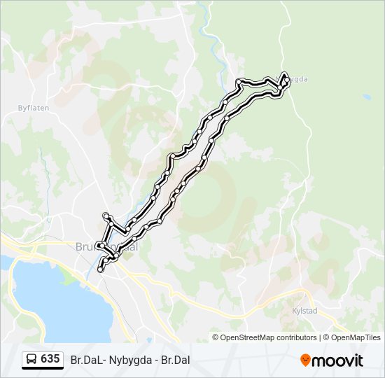 635 Bus Line Map