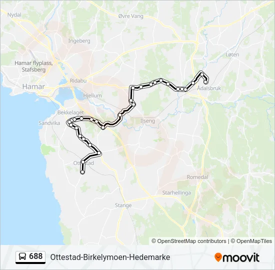 688 Bus Line Map
