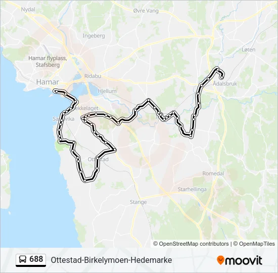 688 Bus Line Map