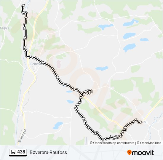 438 bus Line Map