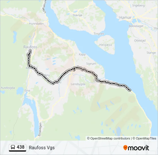 438 Bus Line Map