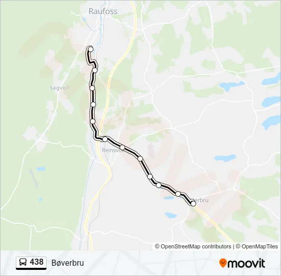 438 Bus Line Map