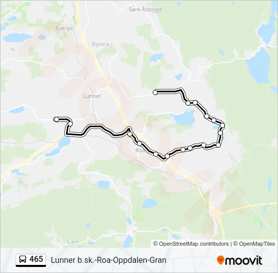 465 Bus Line Map