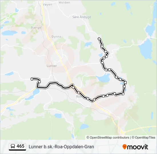 465 Bus Line Map
