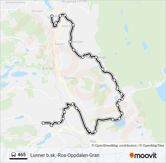 465 bus Line Map