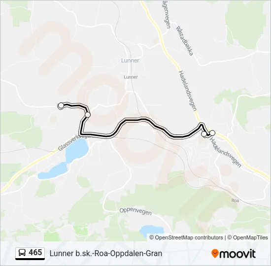 465 Bus Line Map
