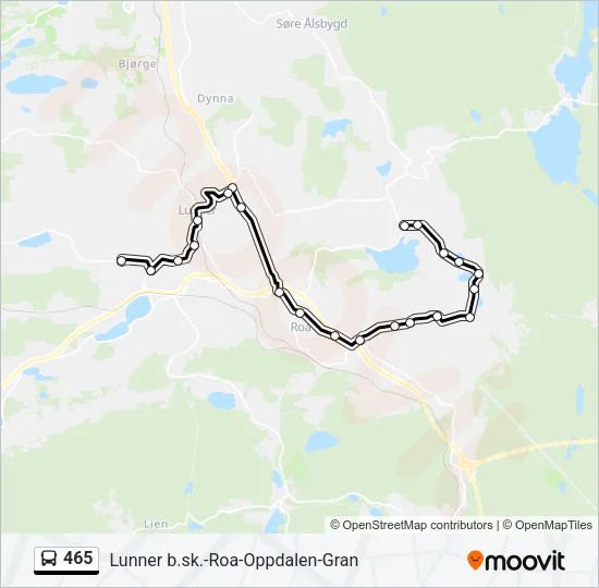 465 Bus Line Map