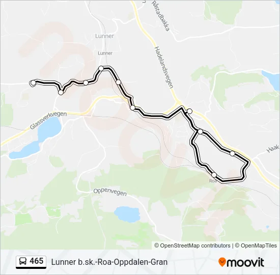 465 Bus Line Map