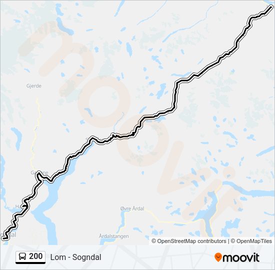 200 Bus Line Map