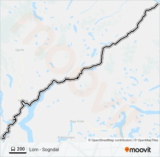 200 Bus Line Map