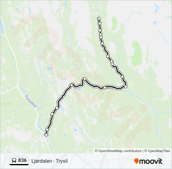 836 Bus Line Map