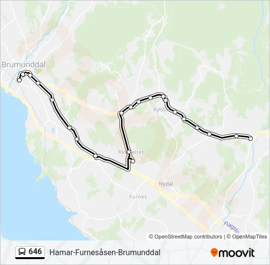 646 Bus Line Map
