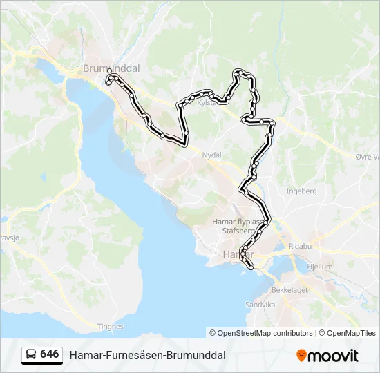 646 Bus Line Map