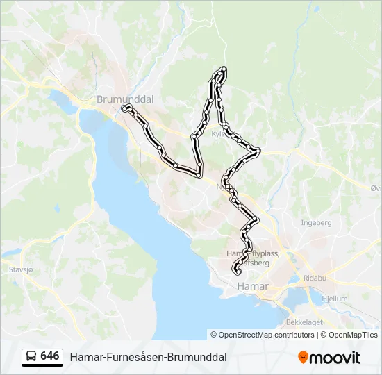 646 Bus Line Map