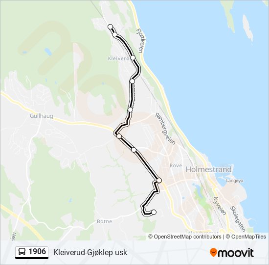 1906 bus Line Map