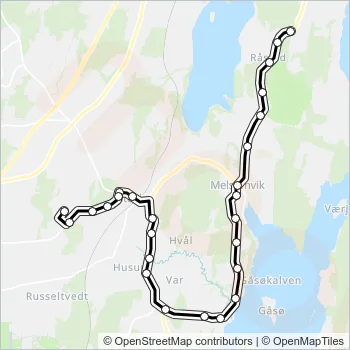 1645 Bus Line Map