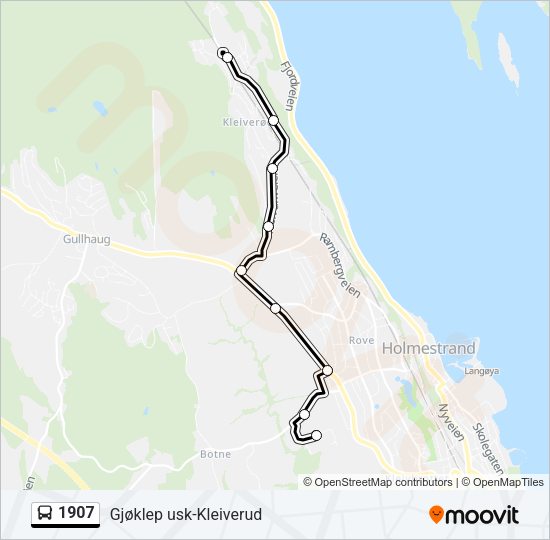 1907 Bus Line Map